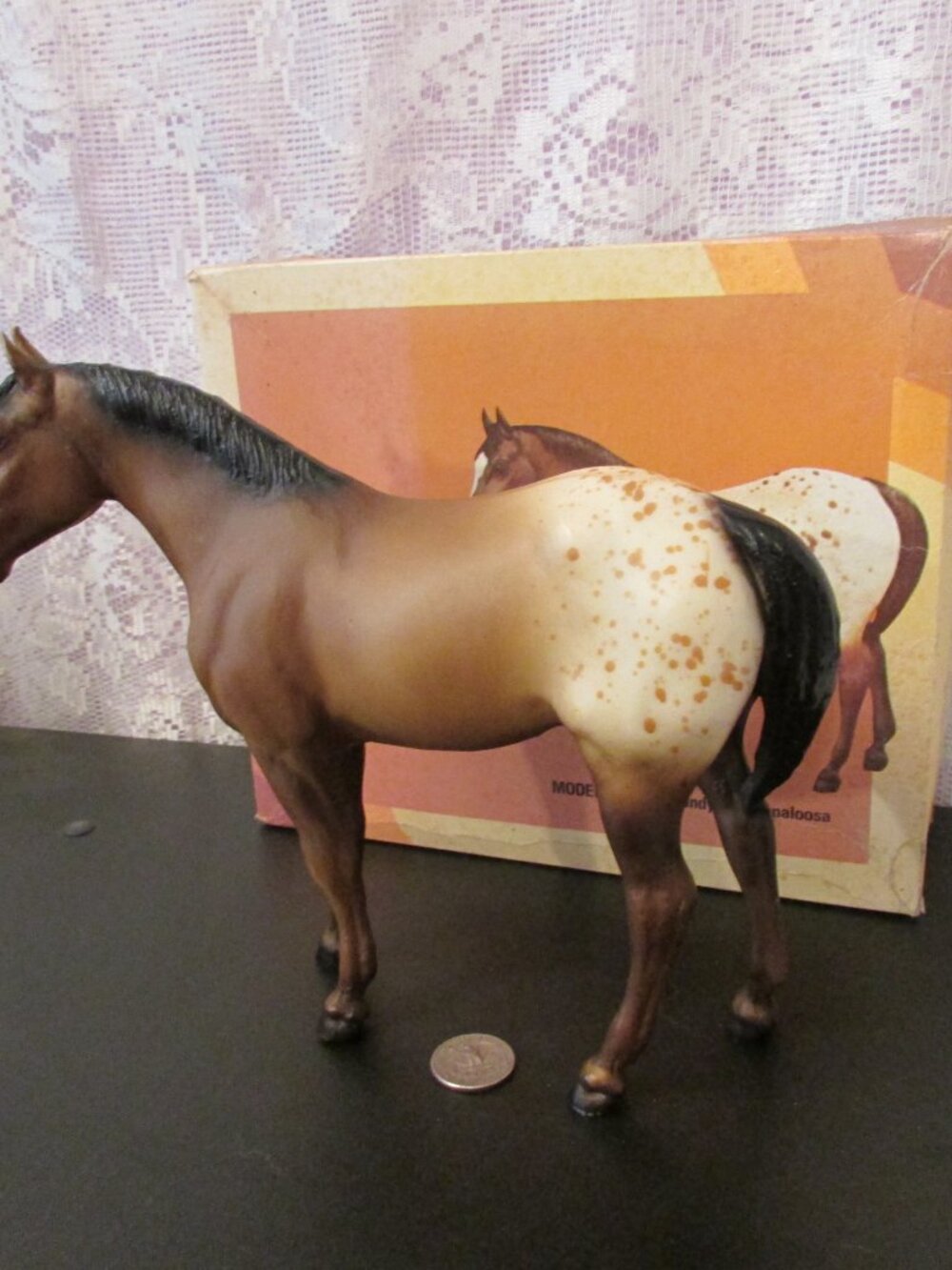 Breyer Vintage Sandy Bay Appaloosa Quarter Horse Yearling #103 1971-1988 w/box - Picture 4 of 16